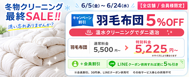 【羽毛布団５％OFF】